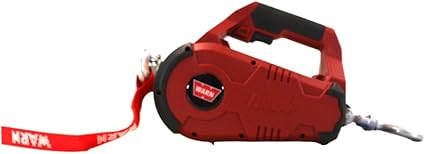 WARN 885000 PullzAll Corded 120V AC Portable Electric Winch with Steel Cable: 1/2 Ton (1,000 lb) Pulling Capacity, Variable Speed Trigger, Red